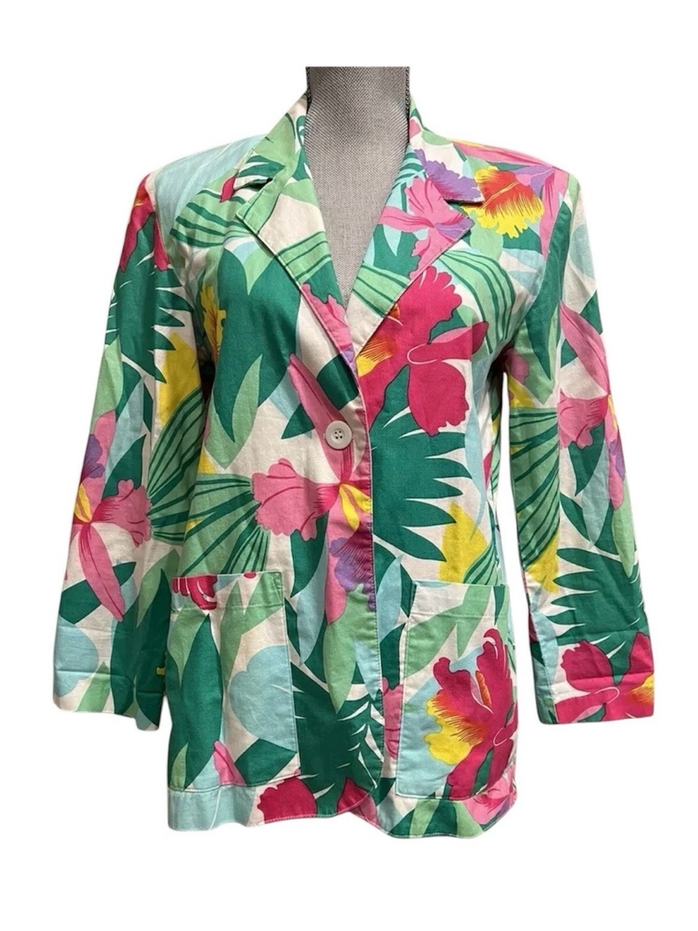 LA Seat Covers Jacket S Tropical Floral Jungle 80’s 70’s